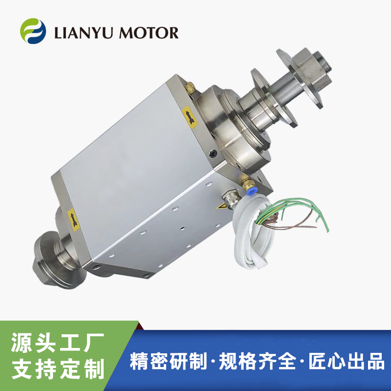 LIANYU 機(jī)械臂末端高速打磨主軸電機(jī) 雙出軸頭拋光打磨電機(jī) 鋸切電機(jī)