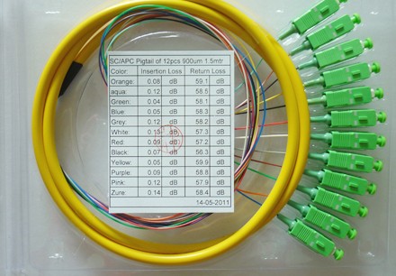 12芯SC/APC束狀尾纖