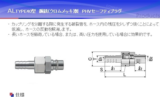 CAL44PHV CAL46PHV 日本NAC氣動快換接頭