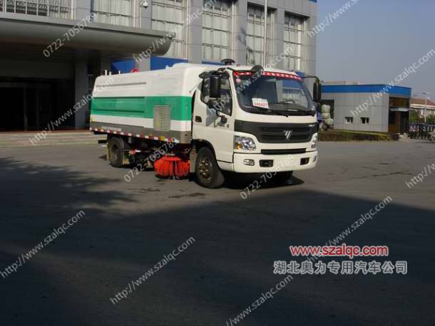 福田歐馬可道路洗掃車★掃地車工作原理★湖北奧力專用汽車