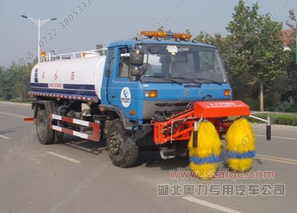 東風(fēng)153高速公路護欄清洗車★	工廠掃地車★湖北奧力專用汽車