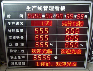 車間LED生產(chǎn)管理看板