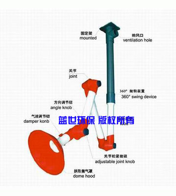 長春萬向關(guān)節(jié)抽氣罩 三節(jié)萬向抽氣罩 抽氣罩廠家