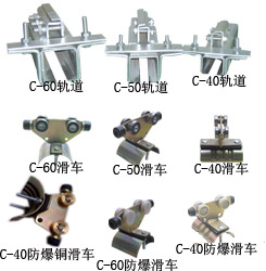 C型鋼軌道，電纜滑車