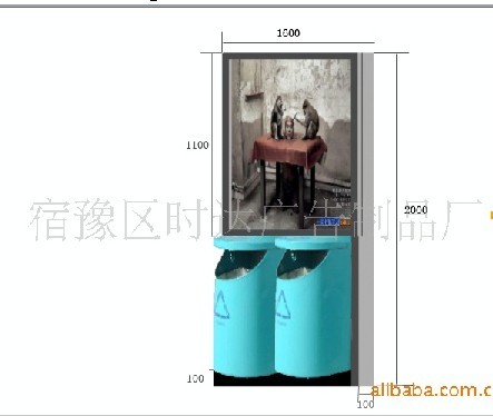 福建省南平市垃圾箱廣告燈箱訂制 美化環(huán)境燈箱