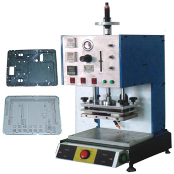 塑膠件熱熔焊接機，壓裝飾件熔接機