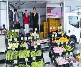 蔬菜直通車即蔬菜配送車 也叫流動售貨車 蔬菜售賣車