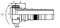 美制JIC內(nèi)螺紋74°內(nèi)錐面