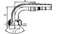 90°美制JIC內(nèi)螺紋74°內(nèi)錐面