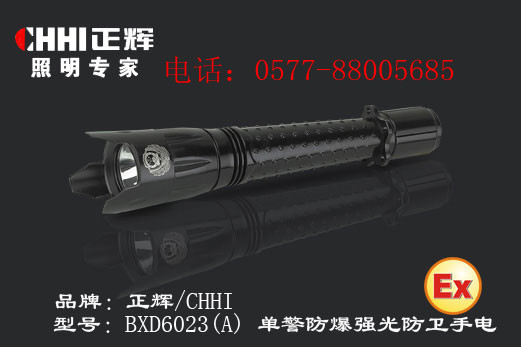 供應浙江正輝照明BXD6023(A)單I警防爆強光防I衛(wèi)手電