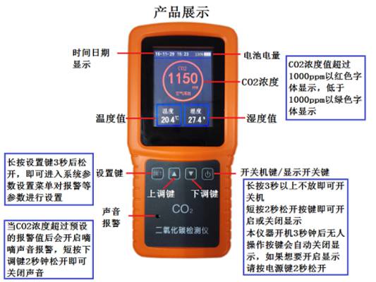 便攜式二氧化碳檢測(cè)儀