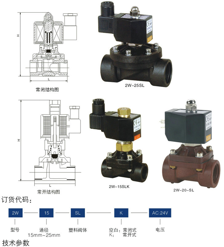 2W-15SL塑料耐酸堿電磁閥、尼龍電磁閥、電磁閥價格、廣州電磁閥