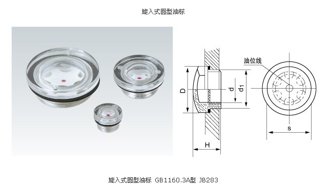 旋入式圓型油標