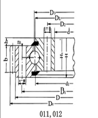 011.30.500外齒式單排四點接觸球式回轉(zhuǎn)支承