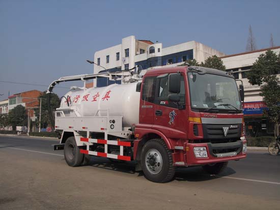 東風單橋平頭153吸污車(HLQ5153GXW真空吸污車)