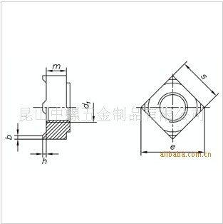 德制標(biāo)準(zhǔn)DIN928四角焊接螺母專業(yè)螺帽制造