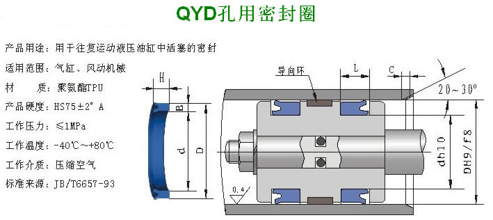 QY型孔用密封圈  QY-d形氣缸軸用密封圈