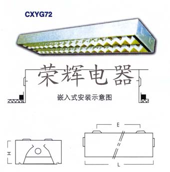 CXYG72-2嵌入式雙管熒光燈（應急型）