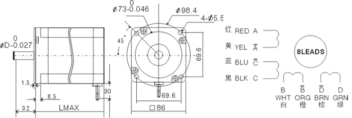 86系列步進電機