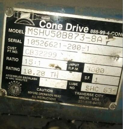 cone drive	MSHV50B873-8A S/N 1052