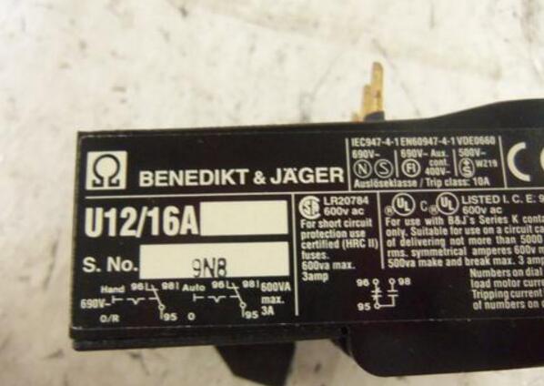 BENEDIKT&JAGER接觸器K1-09D10 4kW 3s