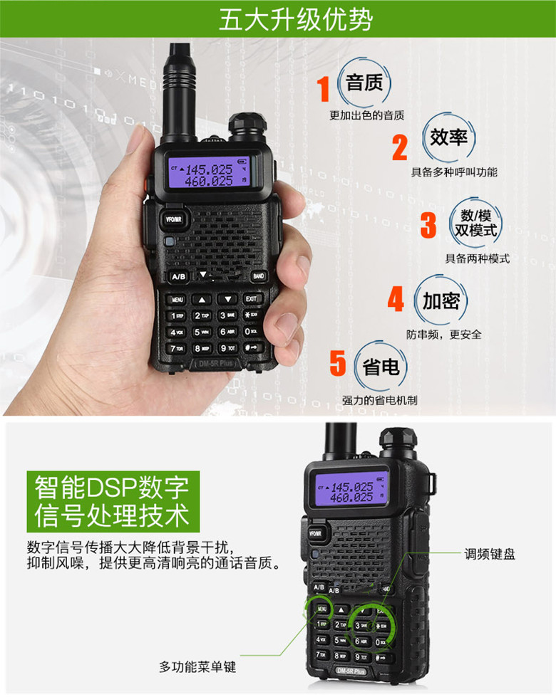 北斗衛(wèi)通WT011對講機 DSP數(shù)字信號處理技術