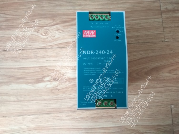 全新原裝明緯開(kāi)關(guān)電源 NDR-240-24 導(dǎo)軌式240W/24V