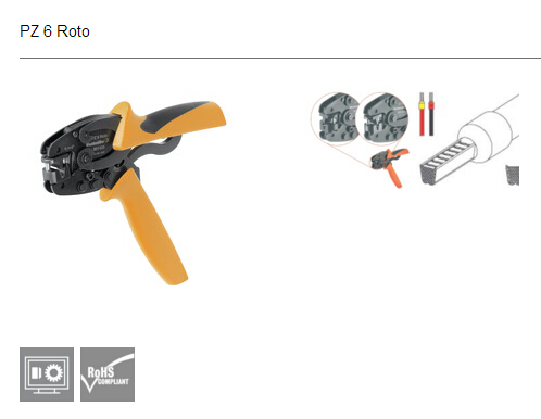 現(xiàn)貨供應(yīng)壓線鉗PZ 6 roto 上海泉心電氣***銷(xiāo)售