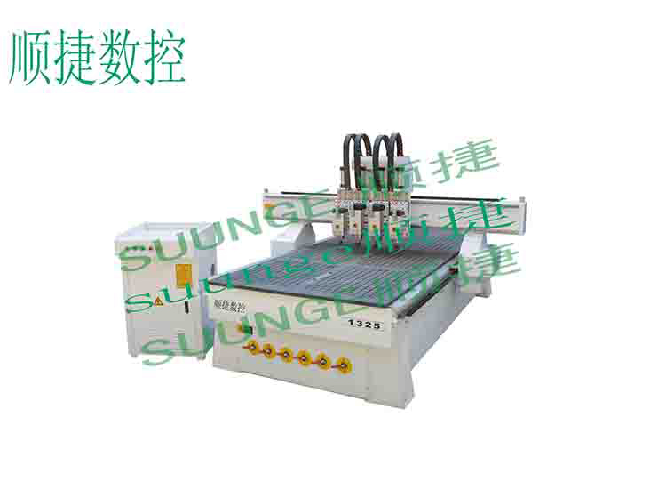 順捷1325四工序自動換刀雕刻機/多機頭切換/櫥柜門木門家具雕刻機