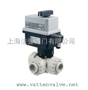 原裝意大利電動(dòng)三通PP球閥//耐酸堿塑料三通球閥