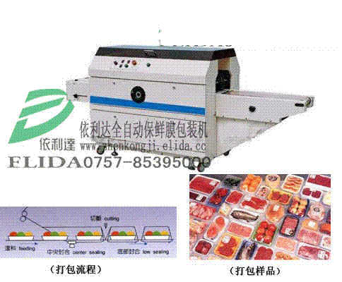 深圳公明熱門的自動裹緊包裝機/全自動托盤保鮮膜包裝機