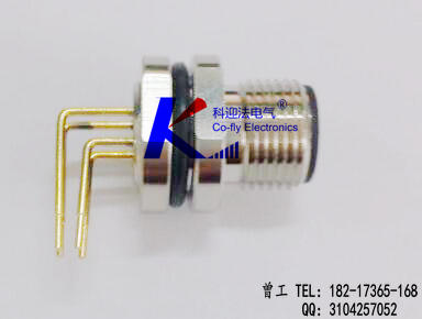 M12彎90度插座，A型B鍵位D型防水M12工業(yè)交換機(jī)連接器