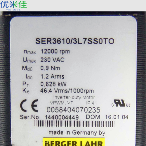 BERGER LAHR百格拉伺服電機維修SER3610/3L7SS0TO