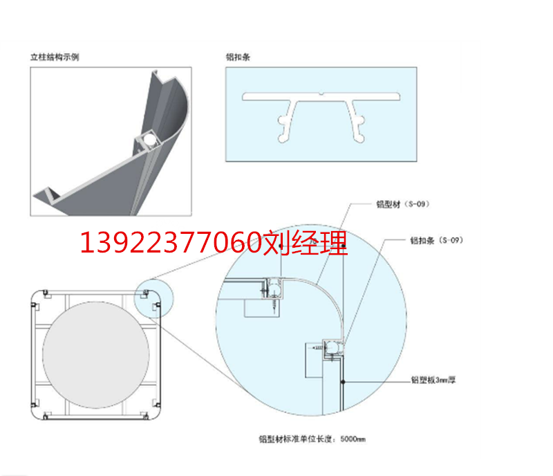 殼牌加油站便利店鋁扣板 安裝節(jié)點(diǎn)圖