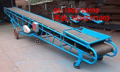 移動(dòng)式可升降皮帶機(jī)，V型槽式玉米粒裝車輸送機(jī)