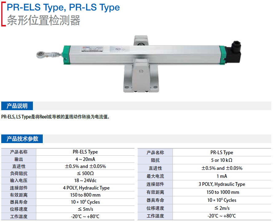 條形位置檢測(cè)器PR-ELS/LS-150  PR-ELS/LS-900  PR-