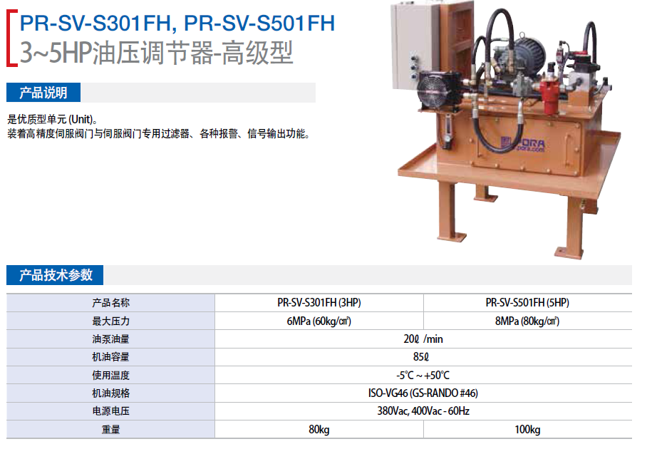 3~5HP油壓調(diào)節(jié)器-普及型PR-SV-201F-M  PR-SV-213F-C