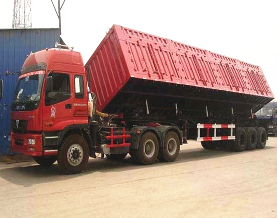 定制銷售運(yùn)輸自卸半掛車,平板自卸車,自卸式半掛車價(jià)格