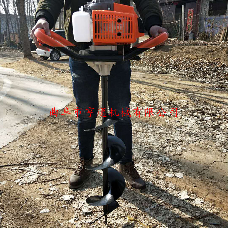 小型栽樹挖洞機(jī) 汽油打坑機(jī)  大功率汽油栽樹挖坑機(jī)便捷方便