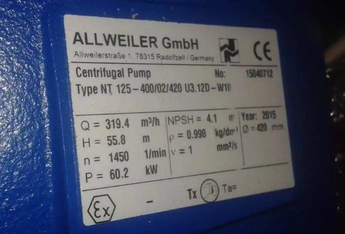 ALLWEILER備件AFI20R46G19US-W197 和氣生財(cái)，童叟勿欺