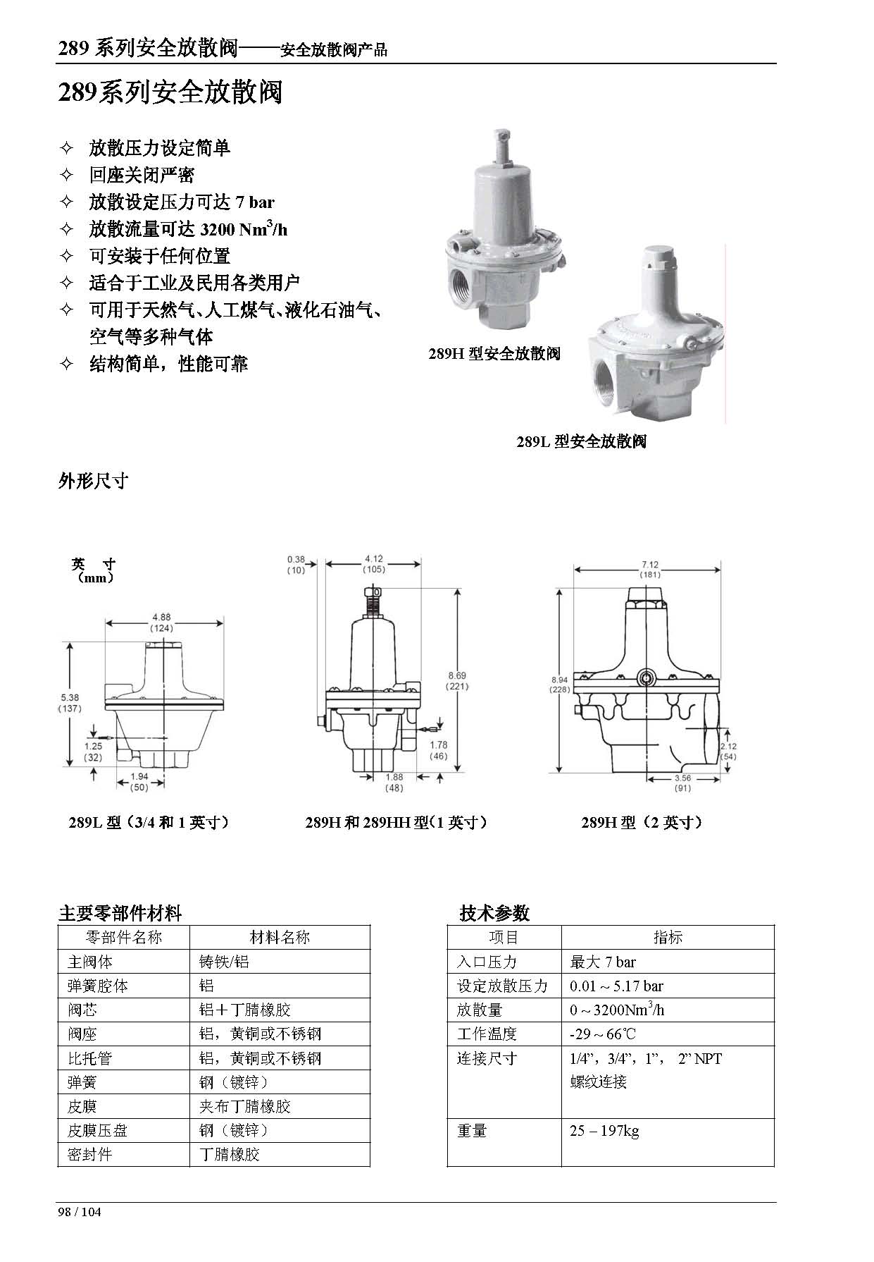 美國費希爾289放散閥289L安全閥DN25螺紋連接減壓閥