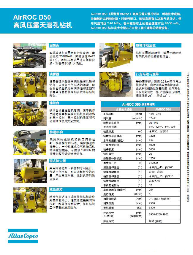 阿特拉斯CM351潛孔鉆車生產(chǎn)廠《D50潛孔鉆車資訊》