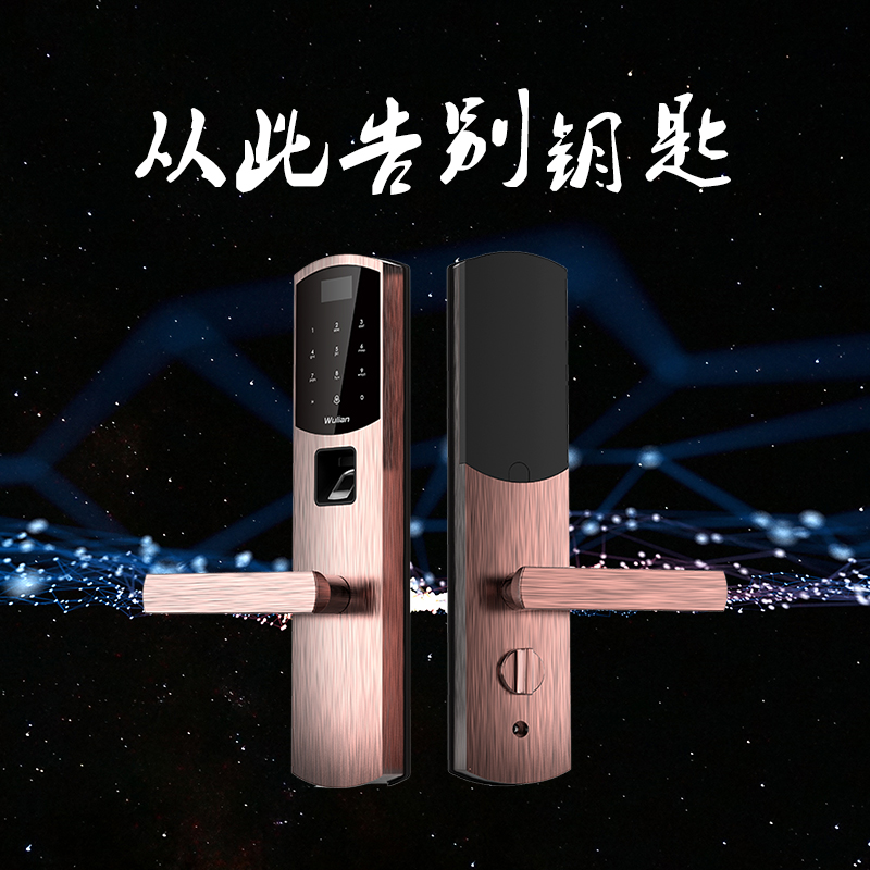 WULIAN洞庭湖指紋密碼鎖，智能門鎖，電子鎖，網絡鎖，全國招商加盟