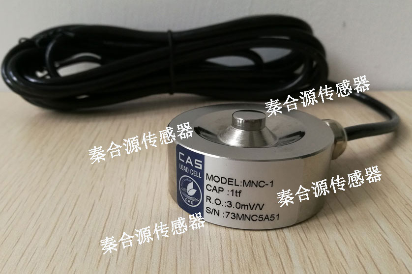 CAS測力傳感器MNC-1T MNC-2T紐扣式測力傳感器1T圓形壓力傳感器