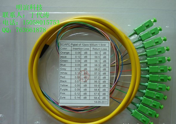 0.2-0.dB【12芯束狀尾纖-12芯SC束狀尾纖-8芯束狀尾纖
