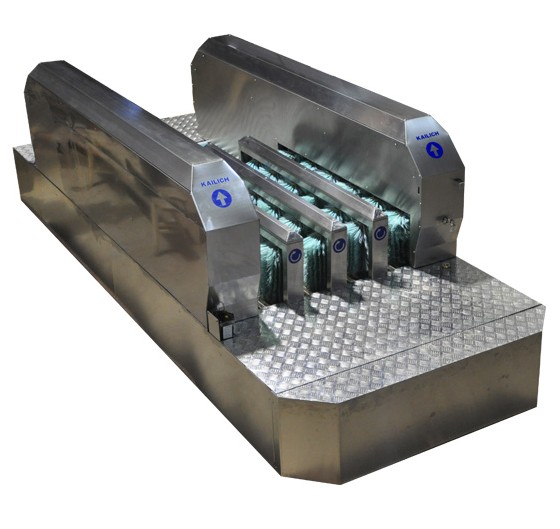 華誠牌礦用自動擦靴機報價 感應擦靴機 礦用單通道型廠家
