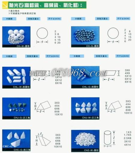 臺灣廠高鋁瓷拋光石、高頻瓷拋光石、陶瓷振光石