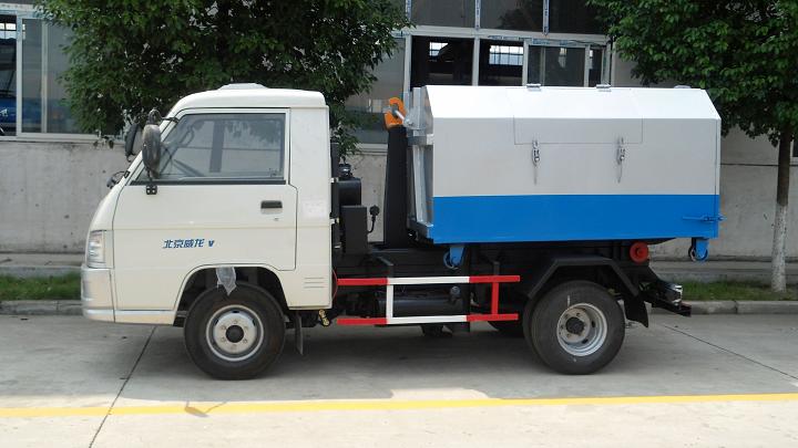 福田車廂可卸式垃圾車 福田小型拉臂垃圾車 福田小型鉤臂式垃圾車