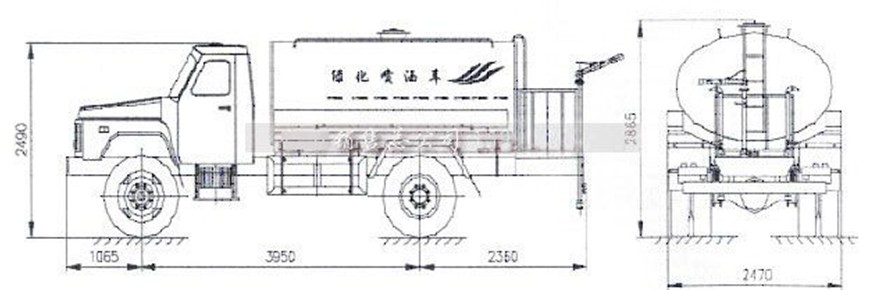 湖北程力新一代環(huán)保綠化灑水車設(shè)計圖、灑水車用途