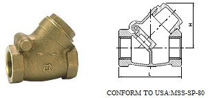 臺(tái)灣金口 FIG 0642青銅Y型止回閥